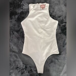 Show Me Your MuMu White Girls' One-Piece Halter Swimsuit